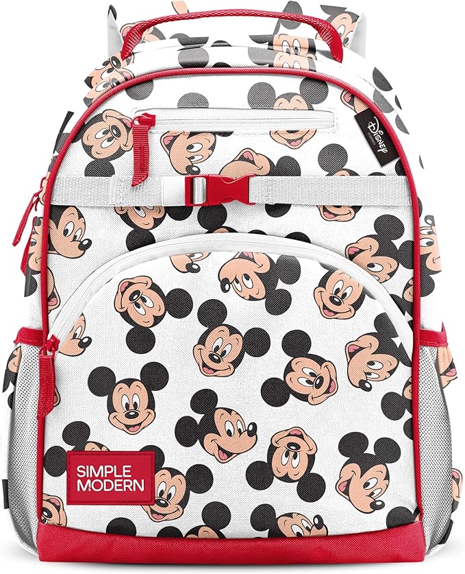 Simple Modern Medium Disney Toddler Backpack for School Girls and Boys | Kindergarten Elementary Kids Backpack | Fletcher Collection | Kids - 15" tall | Mickey Mouse Fun