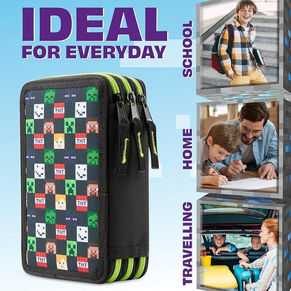 Minecraft Kids Pencil Case Stationery Pens Colored Pencils Notebook School Supplies Gamer Gifts for Boys