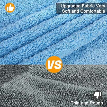 Dog Bathrobe Super Absorbent Dog Towels for Drying Dogs Large Quick Drying Puppy Robes for After Bath Soft Puppy Towel Adjustable Dry Coat to Keep Warm(S-XXL)