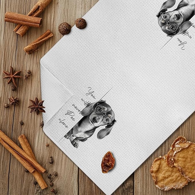 Dachshund Gifts Kitchen Towels ，Dachshund Gifts for Women Men Decor Accessories Hand Towels for Bathroom，Funny Dog Bathroom Hand Towels，16x24 Inch