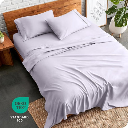 Bare Home King Sheet Set - 1800 Ultra-Soft Microfiber King Bed Sheets - Double Brushed - Deep Pockets - Easy Fit - 4 Piece Set - Bed Sheets (King, Light Lavender)