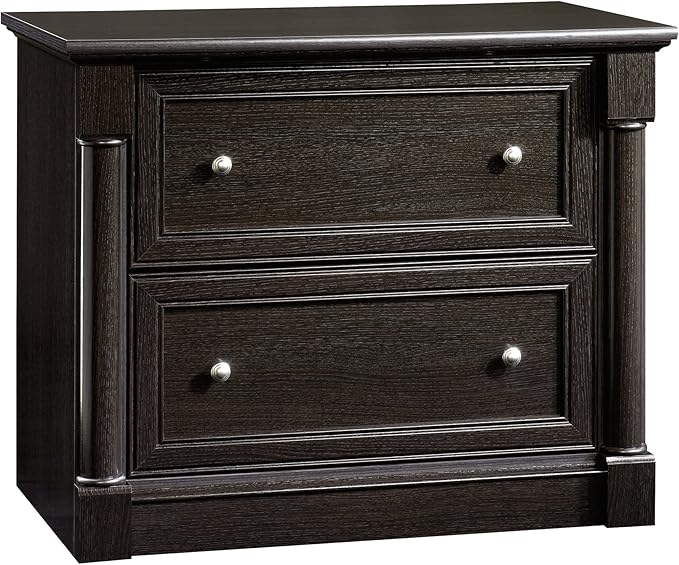 Sauder Palladia 2 Drawer File Cabinet, Lateral Filing Cabinets for Home Office, Hanging File Folders Organizer, Interlocking Drawers, in Wind Oak Finish