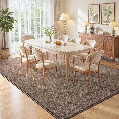 DweIke Rugs for Bedroom Living Room, 4x6 ft Brown Area Rug, Washable Memory Foam Indoor Carpet, Modern Non-Slip Ultra Soft Carpets for Kids Boys Girls Adults Nursery Dorm Home Decor