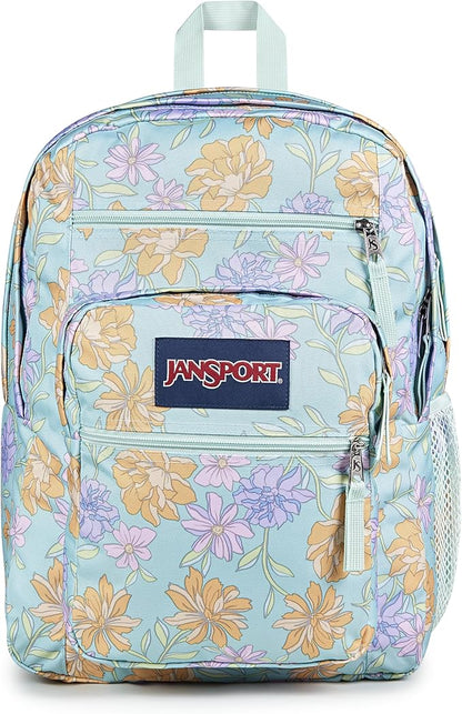 JanSport Laptop Backpack - Computer Bag with 2 Compartments, Ergonomic Shoulder Straps, 15” Laptop Sleeve, Haul Handle - Faded Floral Fresh Mint
