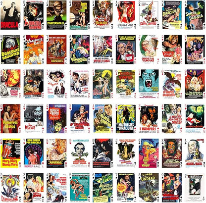 Vampires Playing Cards (Poker Deck 54 Cards All Different) Vintage Trash Horror Movie Poster Dracula Nosferatu