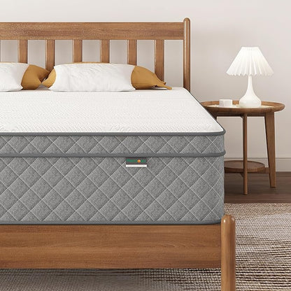 Full Mattress, 12 Inch Full Size Mattress with Cooling-Gel Memory Foam &Pocket Spring Hybrid, CertiPUR-US Certified, Medium Firm